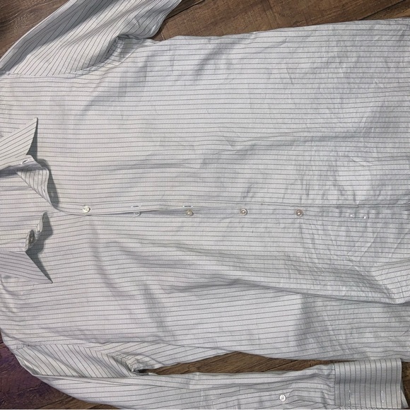 emanuel ungaro button up striped print textured classic designer men’s $200 - Picture 6 of 9